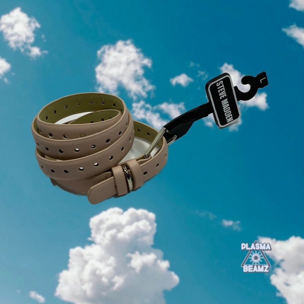 Steve Madden Pink & Silver Vegan Leather Belt L